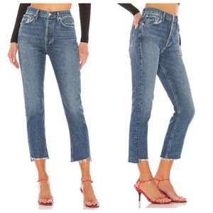 Riley High Rise Straight Crop in Disguise